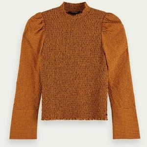 Scotch & Soda Ruched High Neck Blouse